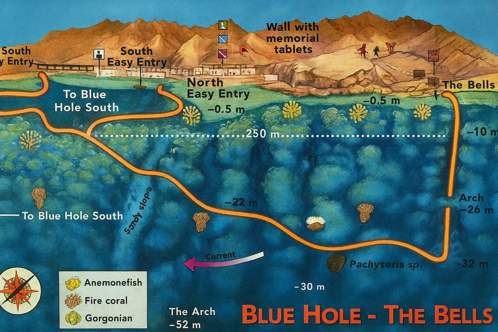 Blue hole Bells Plattegrond