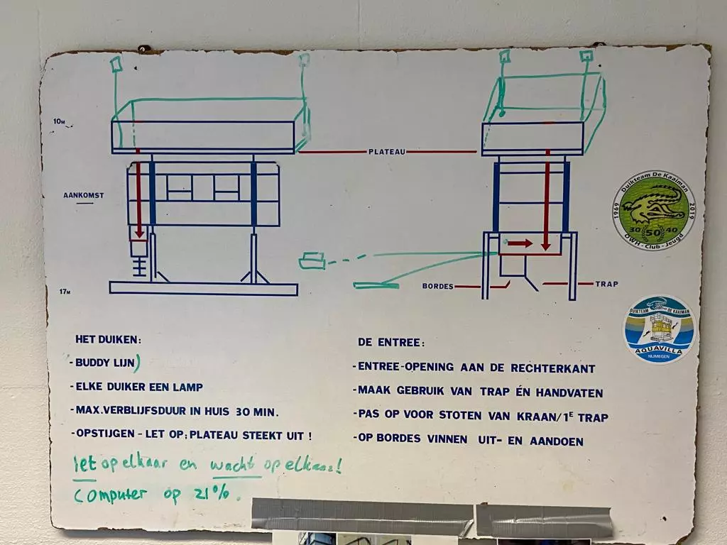 Duiken bij het onderwaterhuis van Berendonck Aquavilla