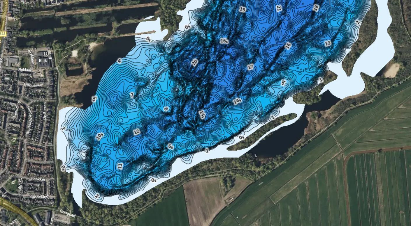 Dieptekaart van Blijkpolder