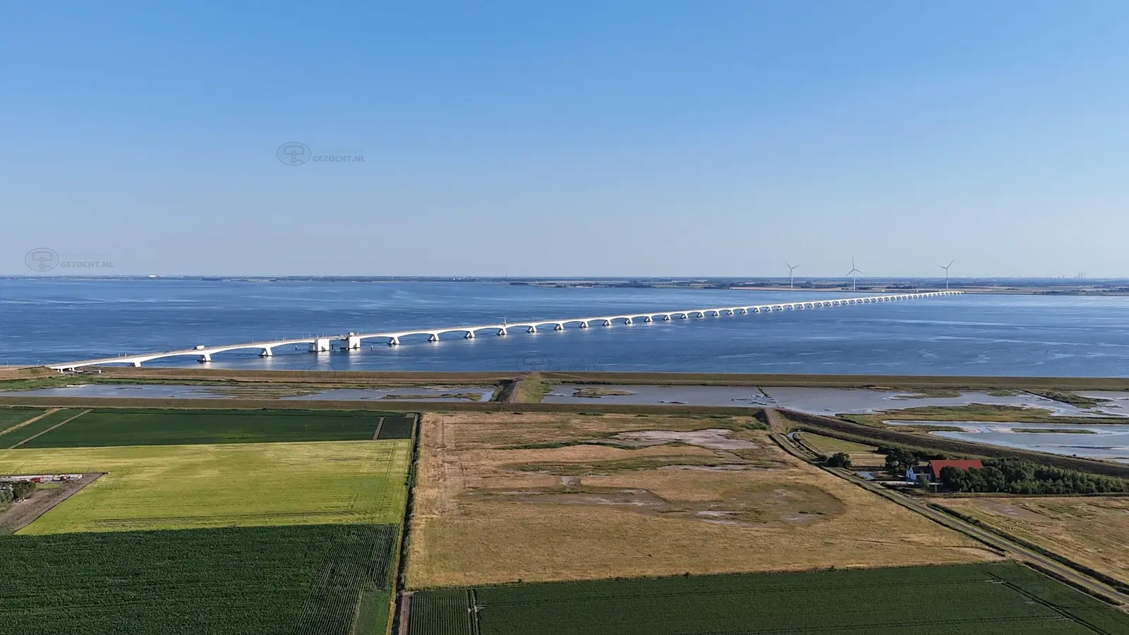 Zeelandbrug luchtfoto